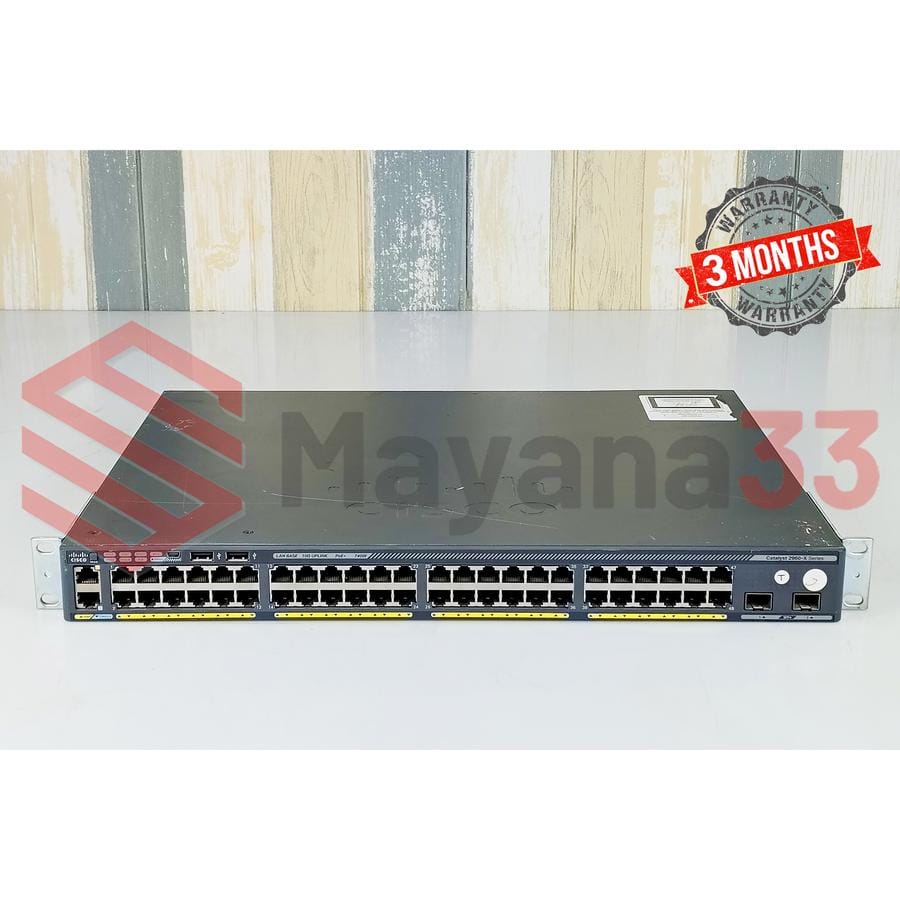 Switch Cisco 2960X Series WS-C2960X-48FPD-L 48 Port PoE+ 2 Port SFP Uplink 10G